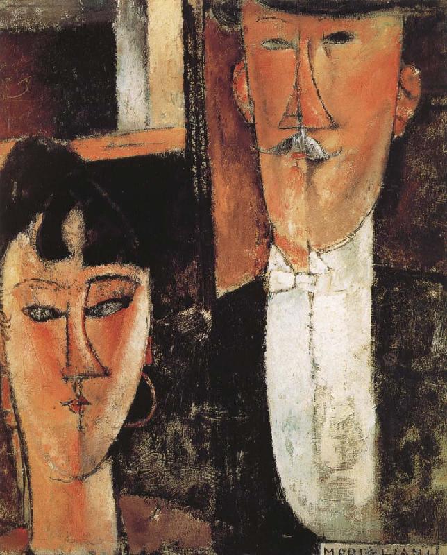 Amedeo Modigliani Bride and Groom Sweden oil painting art